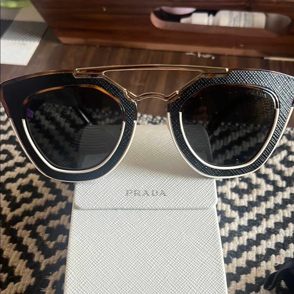 PRADA Black & Tortise with gold accents -
